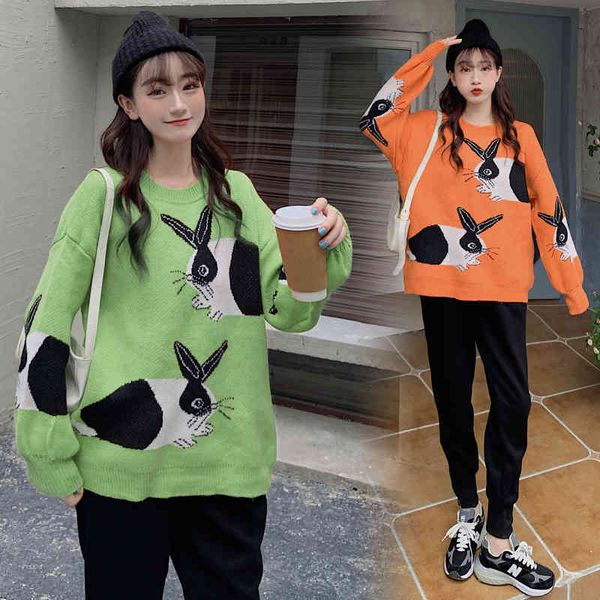 women's sweaters korean autumn and winter impression of cartoons big bunny pullovers women's nightgown n42e, White;black
women's sweaters korean autumn and winter impression of cartoons big bunny pullovers women's nightgown n42e, White;black