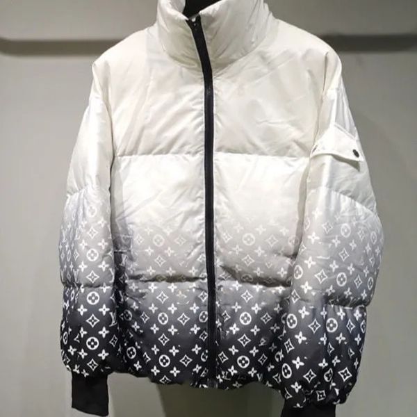 cotton coat men's down gradient color new winter thickened jacket loose white duck, Black
cotton coat men's down gradient color new winter thickened jacket loose white duck, Black