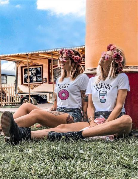 tee friend bff matching cartoon women donut coffee print girlfriend cute t outfits, White
tee friend bff matching cartoon women donut coffee print girlfriend cute t outfits, White