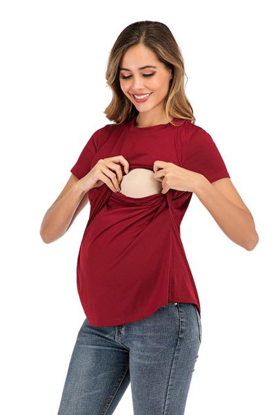 maternity & tees summer 2021 breastfeeding t-shirt european and american style confinement dress round neck short sleeve, White
maternity & tees summer 2021 breastfeeding t-shirt european and american style confinement dress round neck short sleeve, White