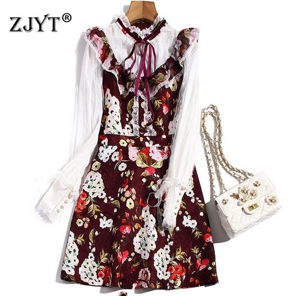 elegant women spring runway fashion floral print jacquard dress long sleeve lace ruffle patchwork sweet robe femme party vestido casual dres, Black;gray
elegant women spring runway fashion floral print jacquard dress long sleeve lace ruffle patchwork sweet robe femme party vestido casual dres, Black;gray