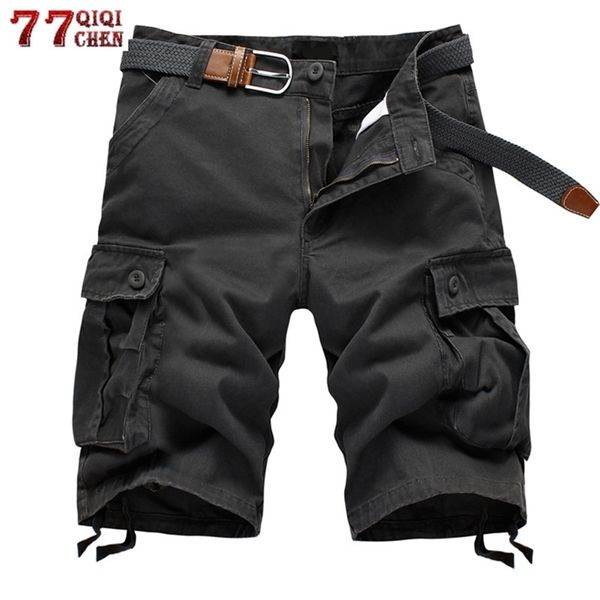 summer men's cargo shorts baggy multi pocket military tactical zipper breeches plus size 44 cotton loose work casual 210806, White;black
summer men's cargo shorts baggy multi pocket military tactical zipper breeches plus size 44 cotton loose work casual 210806, White;black