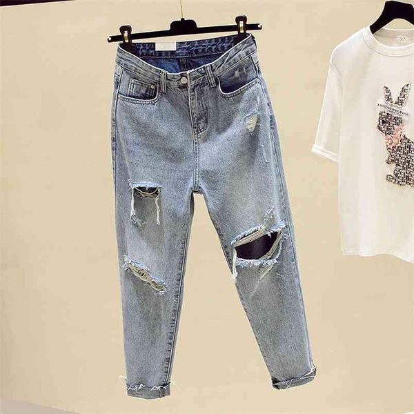 arrival spring korea fashion women high waist ripped jeans all-matched casual loose denim harem pants plus size s664 210512, Blue
arrival spring korea fashion women high waist ripped jeans all-matched casual loose denim harem pants plus size s664 210512, Blue
