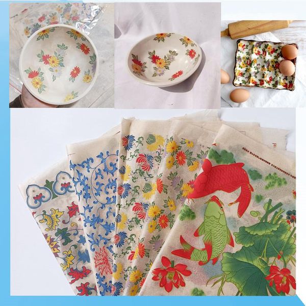 craft tools 2pcs/set pottery art colorful flower paper ceramic underglaze transfer sticker high temperature porcelain decal
craft tools 2pcs/set pottery art colorful flower paper ceramic underglaze transfer sticker high temperature porcelain decal