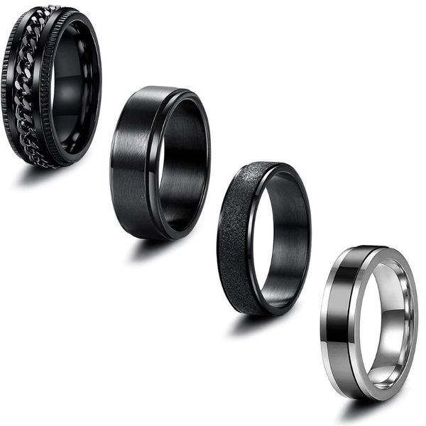 wedding rings 4 pcs couple creative spinner set fashion jewelry for men women cool bands engagement anniversary, Slivery;golden
wedding rings 4 pcs couple creative spinner set fashion jewelry for men women cool bands engagement anniversary, Slivery;golden