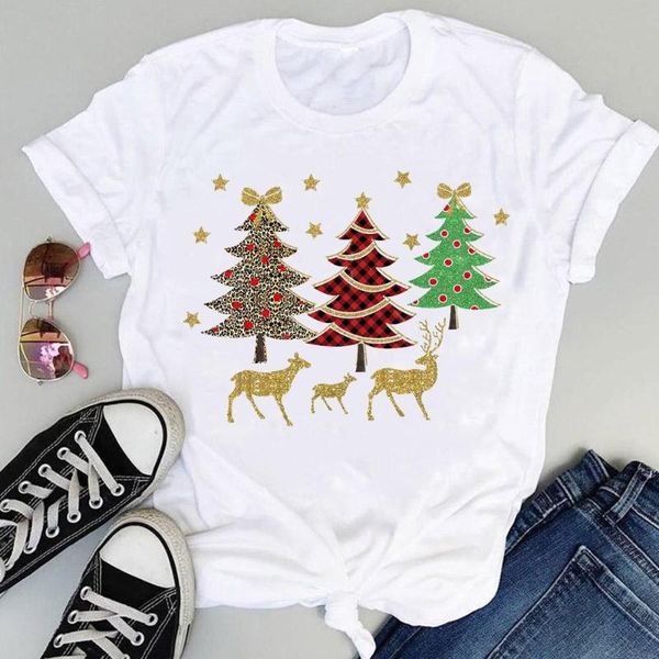 women's t-shirt merry christmas love deer tree 2022 cartoon print t-shirts clothes holiday women graphic female happy year tshirt tee, White
women's t-shirt merry christmas love deer tree 2022 cartoon print t-shirts clothes holiday women graphic female happy year tshirt tee, White