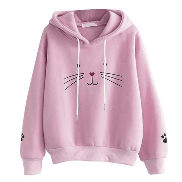 women's hoodies & sweatshirts fashion women cat printing shirt female long sleeve sweatshirt casual cute cartoon loose blouse, Black
women's hoodies & sweatshirts fashion women cat printing shirt female long sleeve sweatshirt casual cute cartoon loose blouse, Black