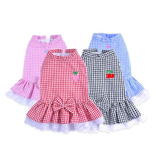 dog apparel plaid pet clothes lace dress summer casual bow tie skirt puppy cat for small dogs chihuahua
dog apparel plaid pet clothes lace dress summer casual bow tie skirt puppy cat for small dogs chihuahua