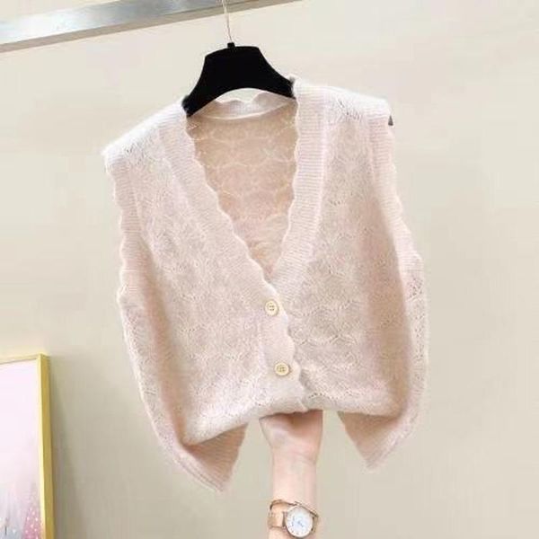 women's knits & tees pure color v-neck sleeveless knit sweater cardigan vest women spring and autumn korean version of the all-match ca, White
women's knits & tees pure color v-neck sleeveless knit sweater cardigan vest women spring and autumn korean version of the all-match ca, White