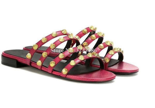 slippers rivet solid outside flat gladiator slides black white red fashion confortable casual summer women shoes
slippers rivet solid outside flat gladiator slides black white red fashion confortable casual summer women shoes