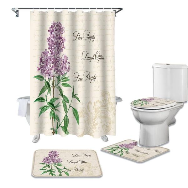 hyacinth flower retro shower curtain sets non-slip rugs toilet lid cover and bath mat waterproof bathroom curtains
hyacinth flower retro shower curtain sets non-slip rugs toilet lid cover and bath mat waterproof bathroom curtains