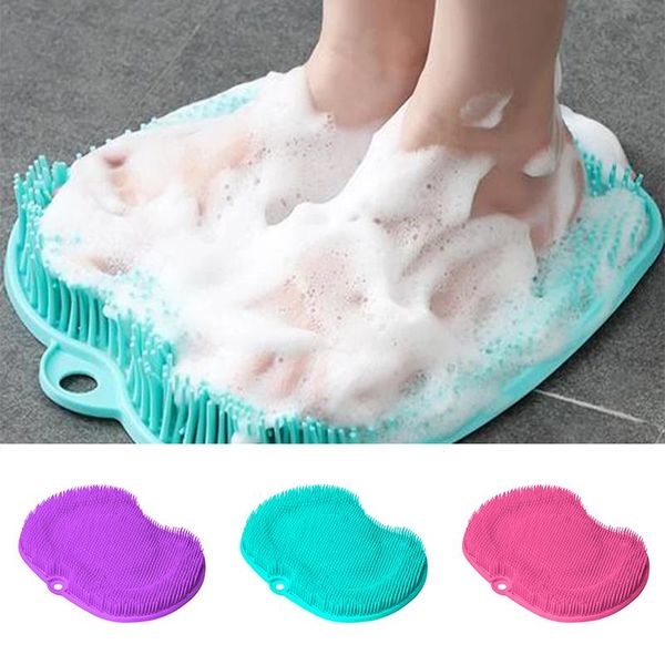 bath mats 1pcs foot wash lazy brush pad household massage cushion bathroom rubbing with suction cup non-slip mat s7