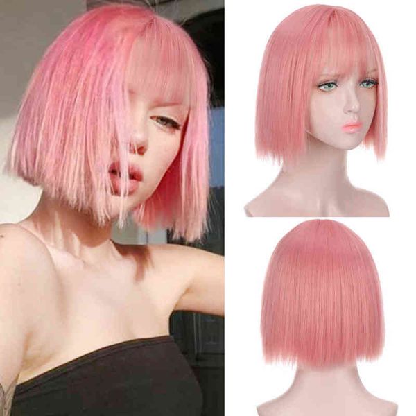 hair huaya synthetic pink short bob with bangs for women lolita cosplay hairstyles silver green heat resistant 220301, Black;brown
hair huaya synthetic pink short bob with bangs for women lolita cosplay hairstyles silver green heat resistant 220301, Black;brown