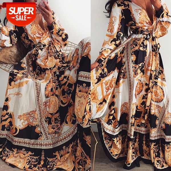 women's summer boho floral printed long sleeve deep v-neck dress casual party holiday lace-up loose beachwear sundress #pl09, White;black
women's summer boho floral printed long sleeve deep v-neck dress casual party holiday lace-up loose beachwear sundress #pl09, White;black