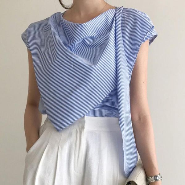 women's blouses & shirts fashion ol striped sleeveless chic 2021 design all-match casual summer loose thin, White
women's blouses & shirts fashion ol striped sleeveless chic 2021 design all-match casual summer loose thin, White