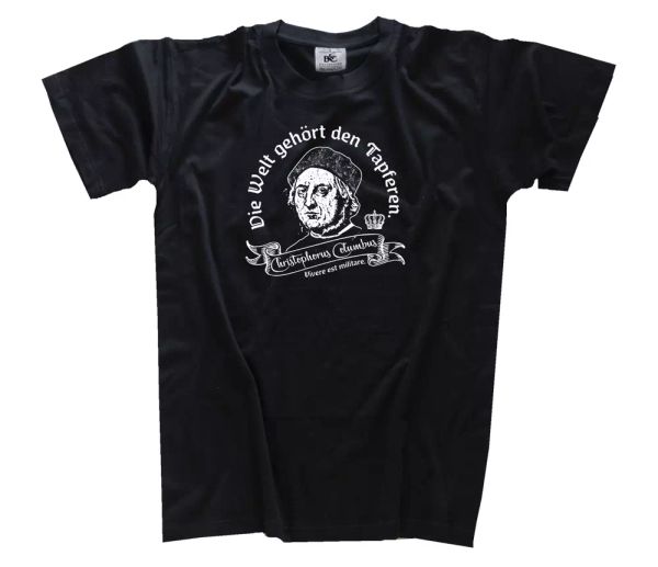 chris kolumbus- la monde appartient den tapferen découvreur amérique t-shirt, White;black
chris kolumbus- la monde appartient den tapferen découvreur amérique t-shirt, White;black