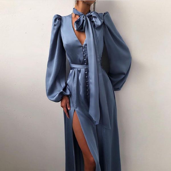 casual dresses women's satin lace-up dress lantern long sleeve v-neck tunic buttons asymmetrical elegant office lady party fashion 2021, Black;gray
casual dresses women's satin lace-up dress lantern long sleeve v-neck tunic buttons asymmetrical elegant office lady party fashion 2021, Black;gray