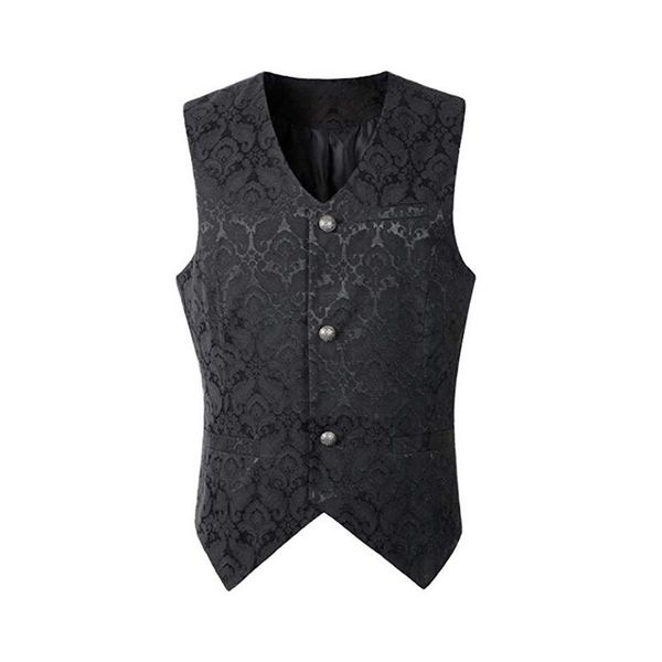 men's vests heflashor fashion men single breasted lapel collar waistcoat business print vest gothic steampunk split blazer dress suit s, Black;white
men's vests heflashor fashion men single breasted lapel collar waistcoat business print vest gothic steampunk split blazer dress suit s, Black;white