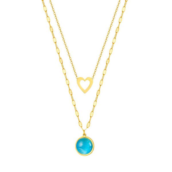 pendant necklaces arrival retro glass stone hollowed-out heart-shaped double layer stainless steel necklace for woman gift not fade, Silver
pendant necklaces arrival retro glass stone hollowed-out heart-shaped double layer stainless steel necklace for woman gift not fade, Silver