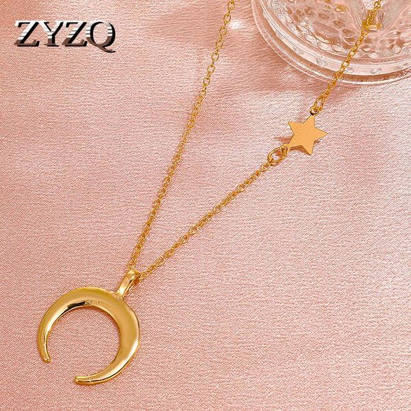 pendant necklaces zyzq ins korea trend simple moon necklace for women creative personality alloy crescent clavicle chain jewelry 2021, Silver
pendant necklaces zyzq ins korea trend simple moon necklace for women creative personality alloy crescent clavicle chain jewelry 2021, Silver