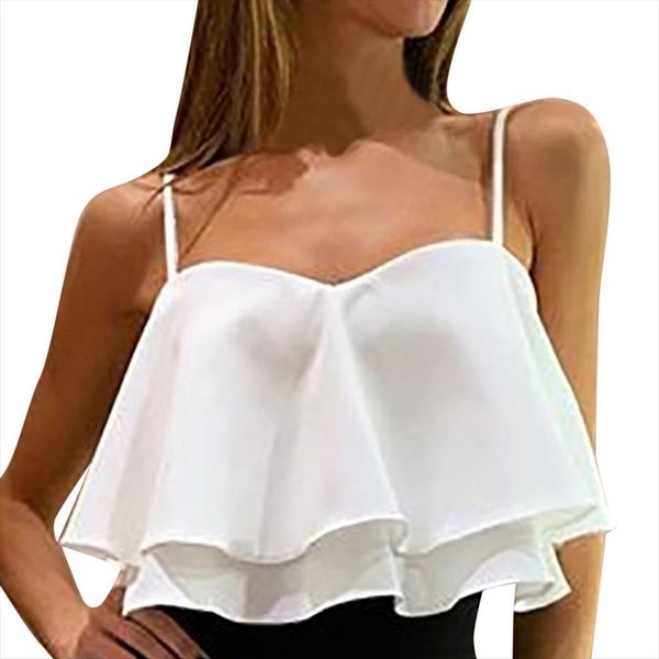 summer white crop y2k women tanks sleeveless spaghetti chiffon tunics solid color ruffle
summer white crop y2k women tanks sleeveless spaghetti chiffon tunics solid color ruffle