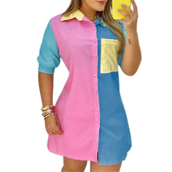 casual dresses puloru women short sleeve mini shirts dress summer office lady turn down collar button up a-line with pocket, Black;gray
casual dresses puloru women short sleeve mini shirts dress summer office lady turn down collar button up a-line with pocket, Black;gray