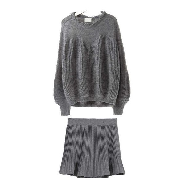 perhaps u gray solid o neck sweater full sleeve women mini skirt knitted two pieces set elegant t0102 210529, White
perhaps u gray solid o neck sweater full sleeve women mini skirt knitted two pieces set elegant t0102 210529, White