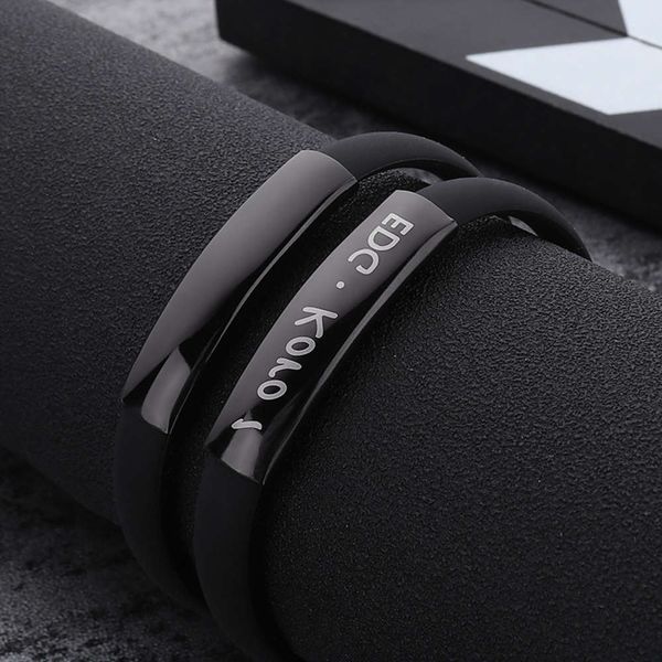 hand catenary creative titanium steel bracelet men's fashion personality lettering black lovers bracelet small gift
hand catenary creative titanium steel bracelet men's fashion personality lettering black lovers bracelet small gift