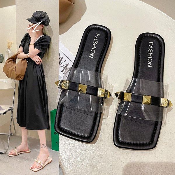 slippers women summer shoes sandals fashion rivet woman slides casual flip flops beach vacation for, Black
slippers women summer shoes sandals fashion rivet woman slides casual flip flops beach vacation for, Black