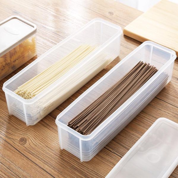 storage bottles & jars rectangular plastic transparent kitchen japanese-style noodle preservation box creative refrigerator food with lid
storage bottles & jars rectangular plastic transparent kitchen japanese-style noodle preservation box creative refrigerator food with lid