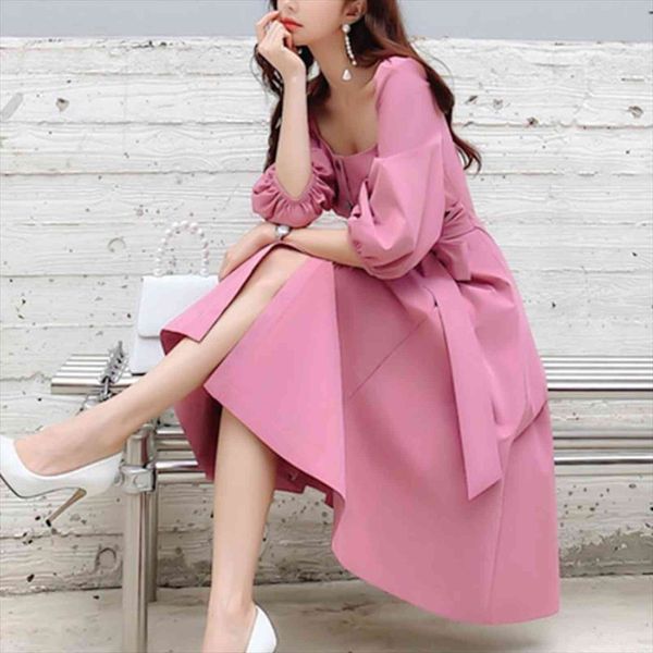 bow solid french elegant womens dresses vintage split puff sleeve designer midi chic clothing autumn, Black;gray
bow solid french elegant womens dresses vintage split puff sleeve designer midi chic clothing autumn, Black;gray
