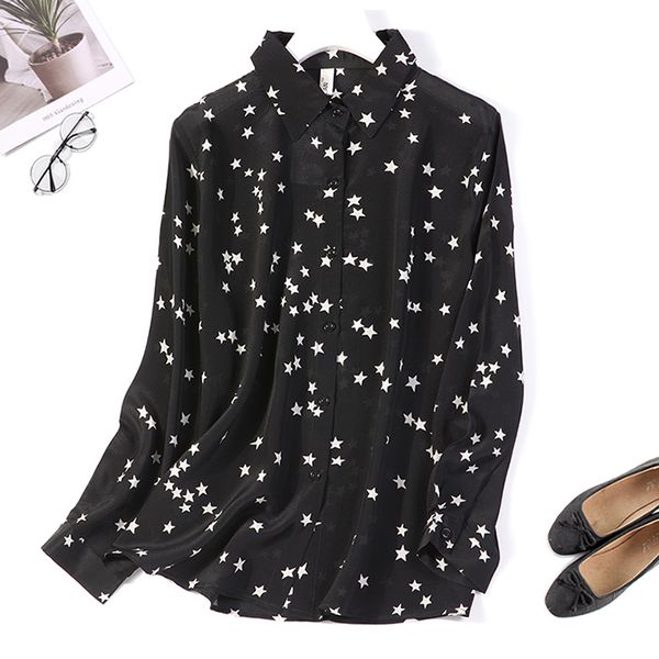 coat women's 100% pure silk button down shirt blouse collared black stars office work size l xl jn182, Tan;black
coat women's 100% pure silk button down shirt blouse collared black stars office work size l xl jn182, Tan;black