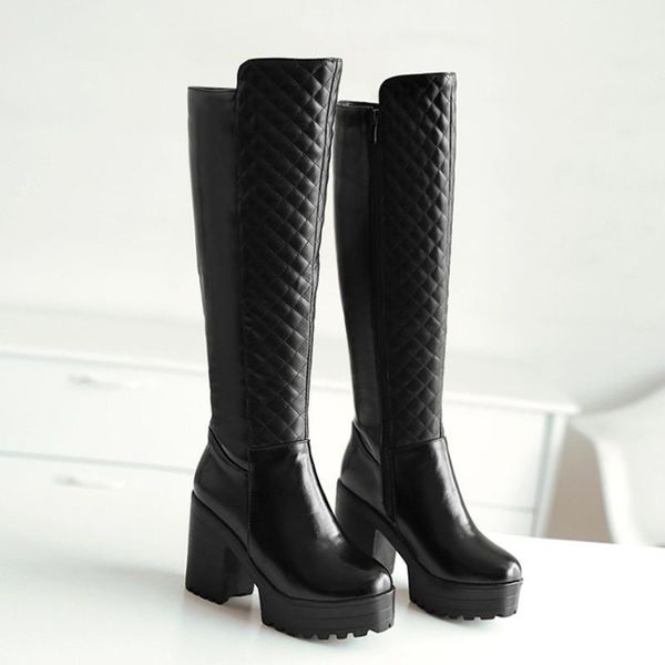 boots big size 43 chunky high heels women platform knee luxury designer quilted black white round toe woman goth shoe
boots big size 43 chunky high heels women platform knee luxury designer quilted black white round toe woman goth shoe