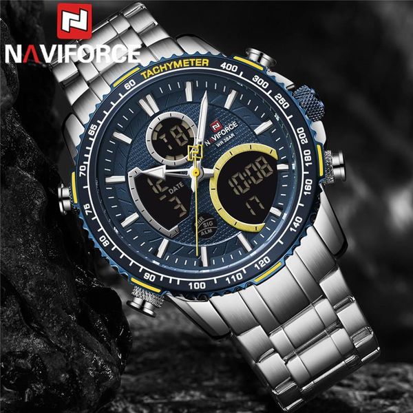 wristwatches naviforce classic men watch quartz digital male clock military sport silver stainless steel man wristwatch 918, Slivery;brown
wristwatches naviforce classic men watch quartz digital male clock military sport silver stainless steel man wristwatch 918, Slivery;brown