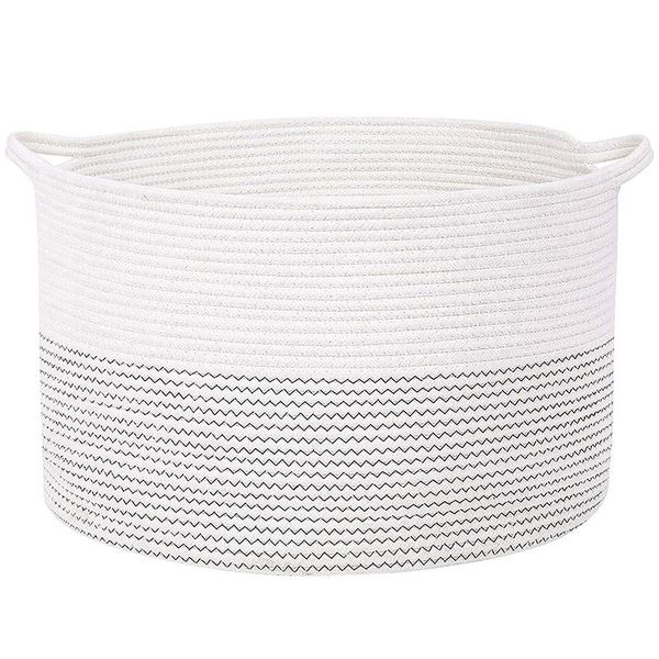 storage baskets -21.7 inches(d) x 13.8 inches(h)- cotton rope basket woven baby laundry with handle for diaper toy c & organization
storage baskets -21.7 inches(d) x 13.8 inches(h)- cotton rope basket woven baby laundry with handle for diaper toy c & organization