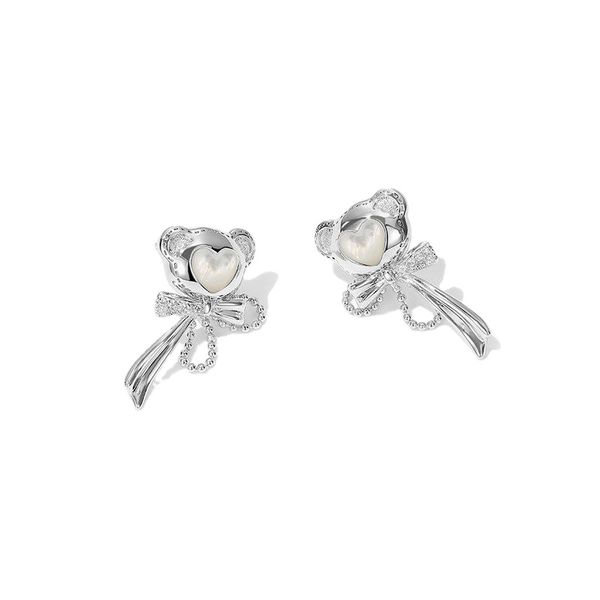 luxury designer ze childlike bear series bear bow earrings female shell love earrings 925 silver needle earrings, Golden;silver
luxury designer ze childlike bear series bear bow earrings female shell love earrings 925 silver needle earrings, Golden;silver