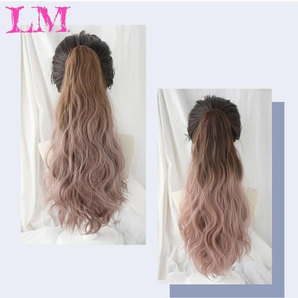synthetic wigs liangmo long curly hair clip on the tail of ponytail wig extended headgear, Black
synthetic wigs liangmo long curly hair clip on the tail of ponytail wig extended headgear, Black