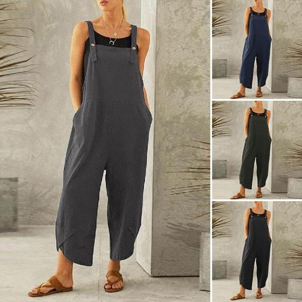 casual sleeveless solid color cotton women rompers linen plus size button strap double pockets irregular loose jumpsuit, Black;white
casual sleeveless solid color cotton women rompers linen plus size button strap double pockets irregular loose jumpsuit, Black;white