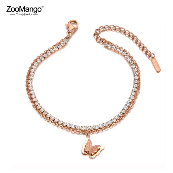 charm bracelets zoomango double layer cz crystal butterfly animal for women stainless steel bohemia link chain bracelet zb20006, Golden;silver
charm bracelets zoomango double layer cz crystal butterfly animal for women stainless steel bohemia link chain bracelet zb20006, Golden;silver