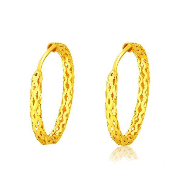 hoop & huggie arrival 24k yellow gold earrings women 999 hollow round, Golden;silver
hoop & huggie arrival 24k yellow gold earrings women 999 hollow round, Golden;silver