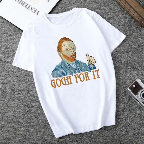 van gogh printed harajuku summer women t shirts tee girl funny round neck aesthetic streetwear, White
van gogh printed harajuku summer women t shirts tee girl funny round neck aesthetic streetwear, White