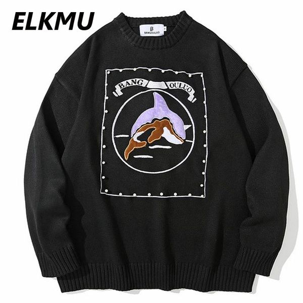 men's sweaters elkmu cartoons dolphin knitted men autumn harajuku oversize knitwear jumper sweater hip hop streetwear male hm434, White;black
men's sweaters elkmu cartoons dolphin knitted men autumn harajuku oversize knitwear jumper sweater hip hop streetwear male hm434, White;black