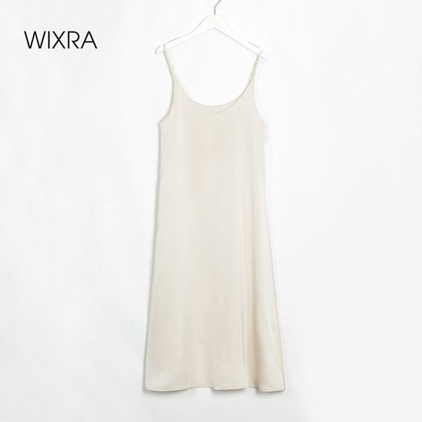 wixra womens satin dresses elegant v-neck sundress mid-calf spaghetti strap high street dress spring summer, Black;gray
wixra womens satin dresses elegant v-neck sundress mid-calf spaghetti strap high street dress spring summer, Black;gray
