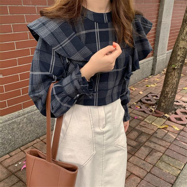 fashion french vintage plaid chic all match oversize female elegant geometric office lady loose women casual shirts 210421, White
fashion french vintage plaid chic all match oversize female elegant geometric office lady loose women casual shirts 210421, White