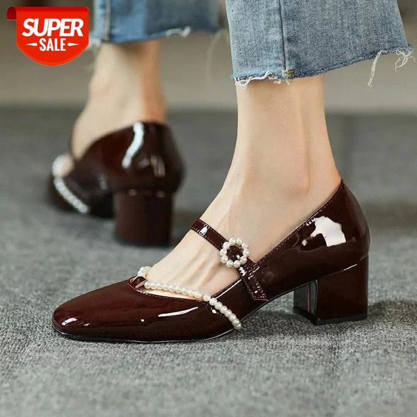 women patent leather dress shoes buckle mary janes female wedding bridal medium heels pumps #iu61, Black
women patent leather dress shoes buckle mary janes female wedding bridal medium heels pumps #iu61, Black