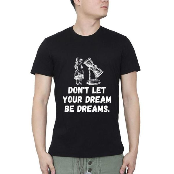 men's t-shirts dont let your dream be dreams casual summer t-shirt streetwear o neck, White;black
men's t-shirts dont let your dream be dreams casual summer t-shirt streetwear o neck, White;black