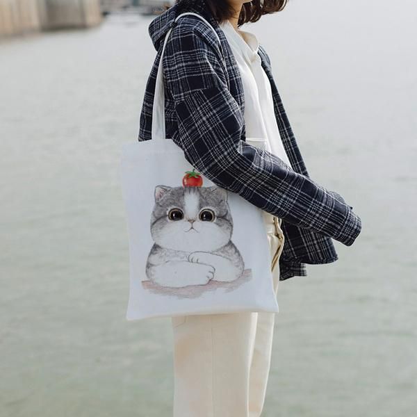shopping bags women's casual school cute canvas cloth bag cat printed lady handbag reusable large capacity tote
shopping bags women's casual school cute canvas cloth bag cat printed lady handbag reusable large capacity tote