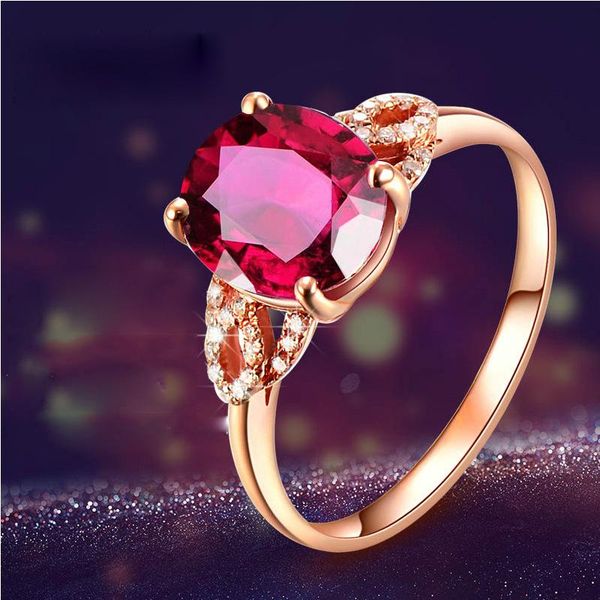 fine jewelry ruby rings for women 18k rose gold ring engagement diamond natural oval red tourmaline stone gemstone birthday gift cluster, Golden;silver
fine jewelry ruby rings for women 18k rose gold ring engagement diamond natural oval red tourmaline stone gemstone birthday gift cluster, Golden;silver