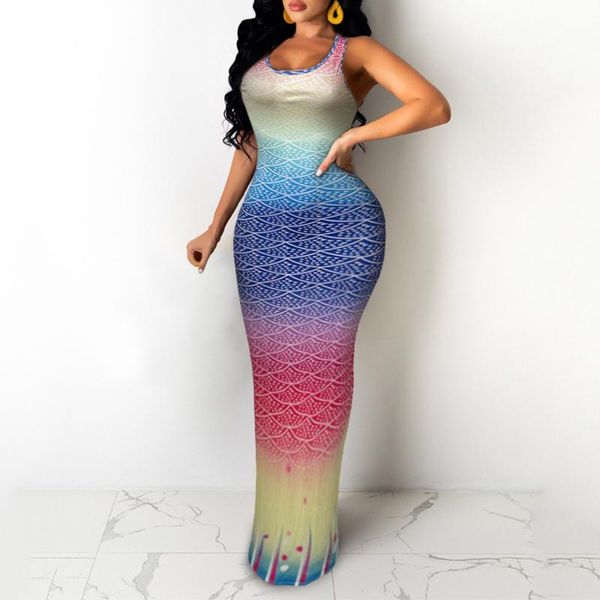 casual dresses women gradient print dress vintage sleeveless tank maxi mermaids party long bodycon vestidos female robe, Black;gray
casual dresses women gradient print dress vintage sleeveless tank maxi mermaids party long bodycon vestidos female robe, Black;gray