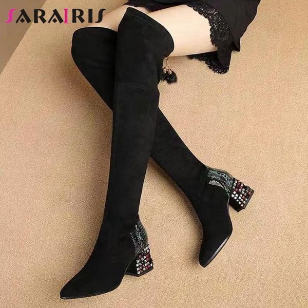 boots sarairis female 2021 casual daily brand solid high heels winter women round toe fringe knee shoes woman, Black
boots sarairis female 2021 casual daily brand solid high heels winter women round toe fringe knee shoes woman, Black